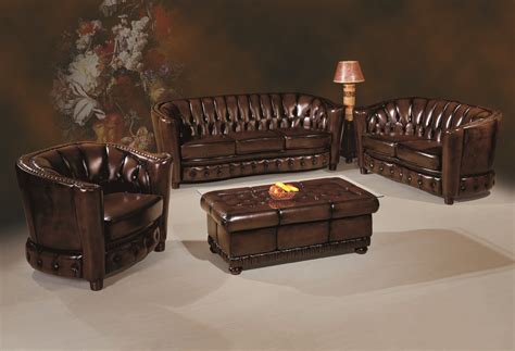 Classic chesterfield sofa Italian leather - Buy Bed & Bed Frame from ...