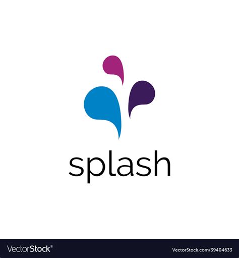 Splash logo design Royalty Free Vector Image - VectorStock