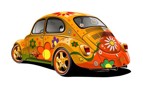 Vector Cars HD 1920x1200 - Photo 6 of 80 | Hippie car, Vw bug, Vw beetles