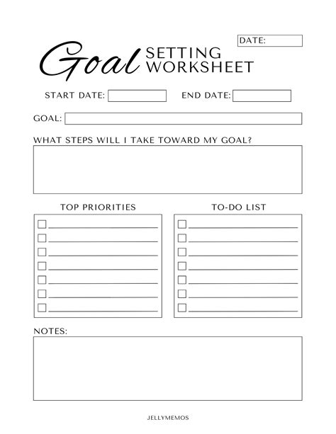 25 Monthly Focus Ideas (+ Goal Setting Printables!) - JellyMemos | Goal ...