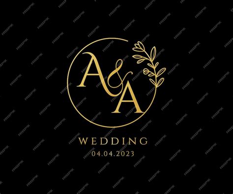 Premium Vector | Vector AA initial wedding monogram logo wedding logo ...