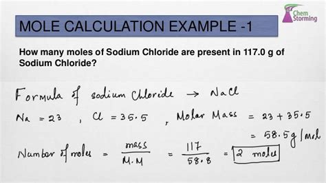 Chapter 1-4 mole calculation examples