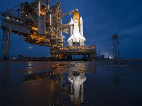 ESA - Space shuttle Atlantis on Launch Pad 39A