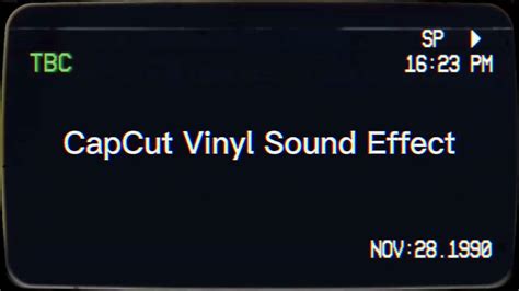 CapCut Vinyl Sound Effect - YouTube