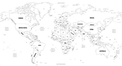 World Map Outline With Countries World Map Outline