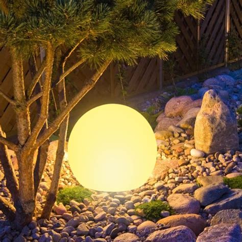 Solar Garden Globe Light Outdoor, 8in LED Solar Glowing Ball Light w ...