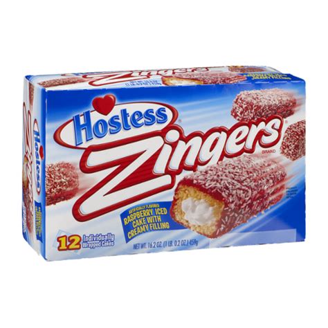 Hostess Zingers Raspberry Iced Cake with Creamy Filling - 12 CT Reviews ...