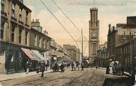 High Street and Wallace Tower, Ayr 1910 | Ayr scotland, Ayr, Vintage ...