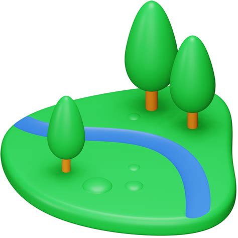 Forest land 3d rendering isometric icon. 13866262 PNG