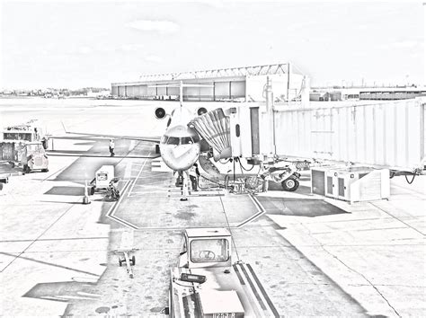 Airport Drawing at PaintingValley.com | Explore collection of Airport ...