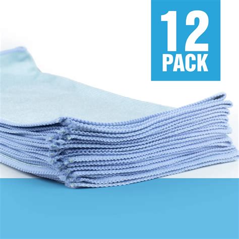 Zwipes Professional Premium Microfiber Glass Cleaning Cloths, 12-Pack ...