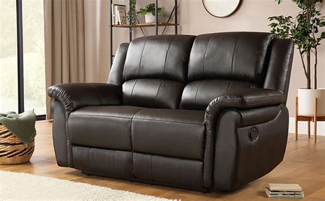 Lombard Brown Leather 2 Seater Recliner Sofa | Furniture And Choice