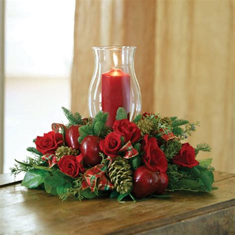 Traditional Christmas Candle Centerpiece delivered in Baton Rouge, LA ...