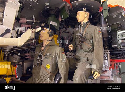 An interior view of a Leopard tank turret, Germany's main battle tank ...