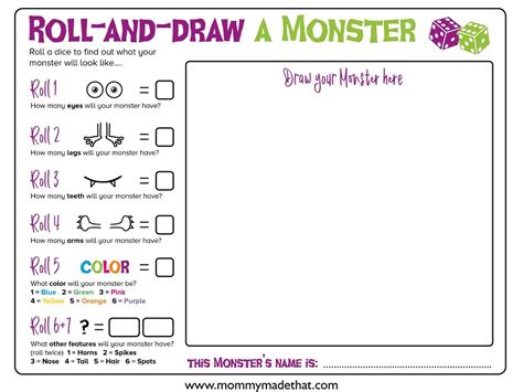 Make Your Own Monster Game for Kids