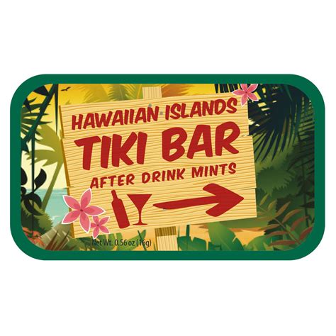 Tiki Bar Hawaii - 0752S | AmuseMints Sweets and Snacks - USA-Made Mints ...