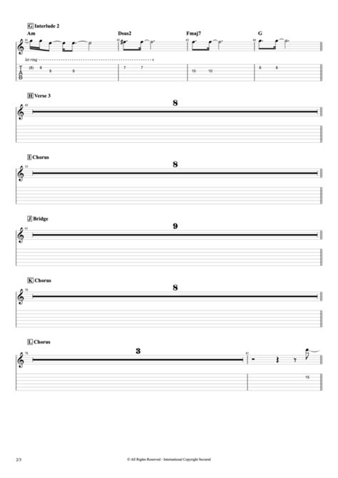 One Tab by U2 (Guitar Pro) - Full Score | mySongBook