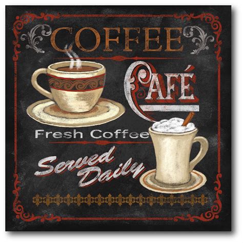 Coffee Café I Gallery-Wrapped Canvas Wall Art, 16x16 - Walmart.com ...