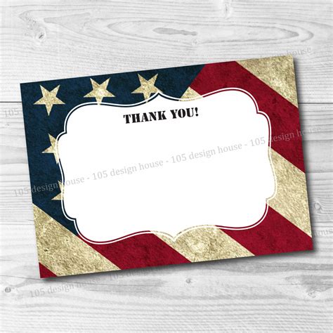 Military Thank You Cards Printable - Printable Cards