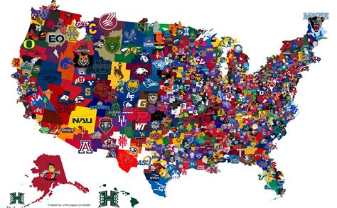 Expanded Imperialism Base Map - FBS, FCS, D2, D3, NAIA, NJCAA, and ...