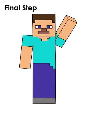 How to Draw Steve (Minecraft)