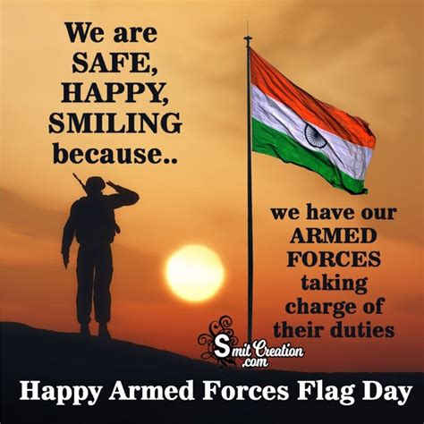 Indian Armed Forces Flag Day Inspirational Quotes - SmitCreation.com