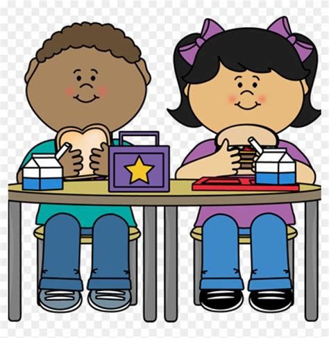 School Lunch Clipart Kids Eating Lunch Kindergarten - Kids Eating ...