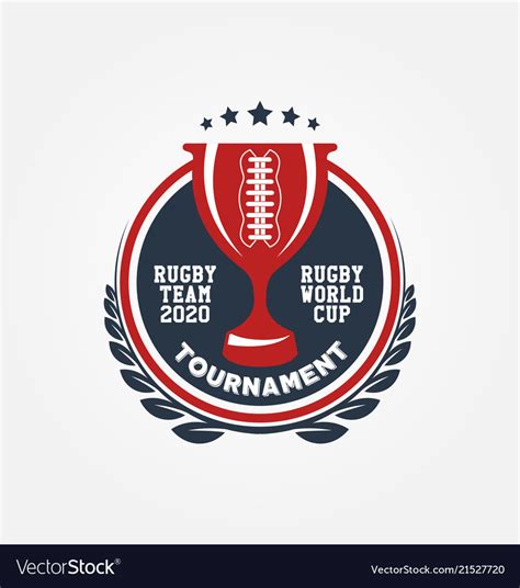 Rugby world cup logo sport design Royalty Free Vector Image