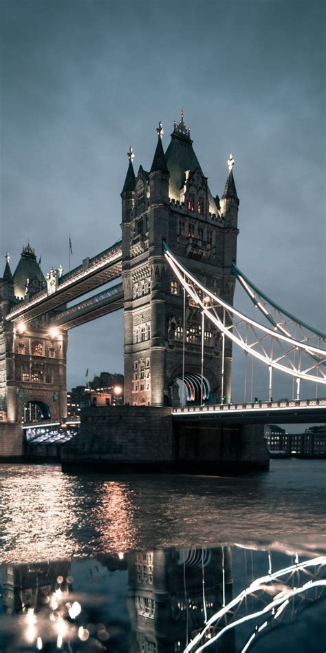 London, Tower Bridge, night, city, 1080x2160 wallpaper (con immagini ...