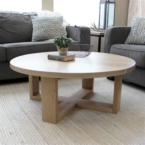 Adding A Round White Wood Coffee Table To Your Home Decor - Table Round ...