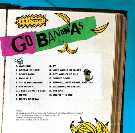 Go Bananas (DIGITAL DOWNLOAD) — The Listies