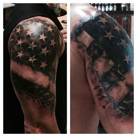 Tattered American Flag Tattoo Designs at Tattoo