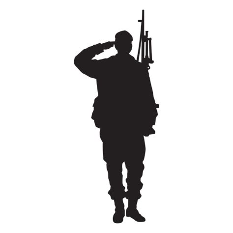 Soldier Silhouette Salute PNG & SVG Design For T-Shirts