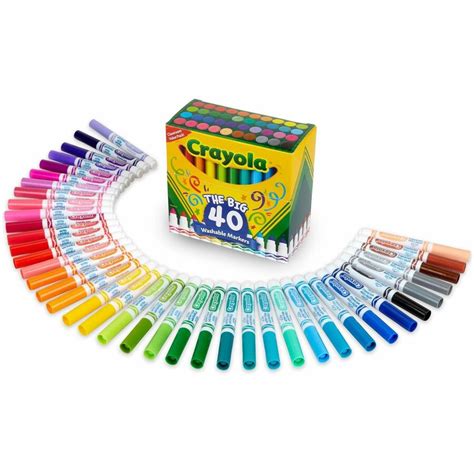 Crayola Ultra-Clean Washable Markers - Conical Marker Point Style ...