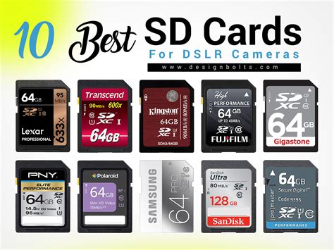 10 Best Fastest 64 GB & 128 GB SD Memory Cards for DSLR Cameras ...