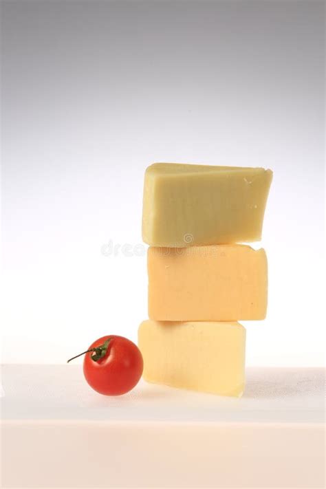 Different Types of Cheese Slices Stock Photo - Image of fresh, green ...