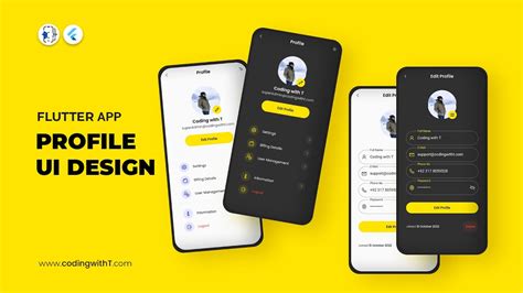 Flutter Profile Page Ui Design Flutter App Design 2023 Coding With T ...