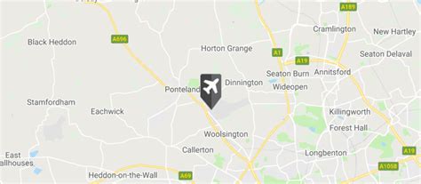 Newcastle Airport Map