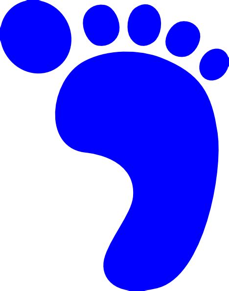 Blue-footprint-right Clip Art at Clker.com - vector clip art online ...