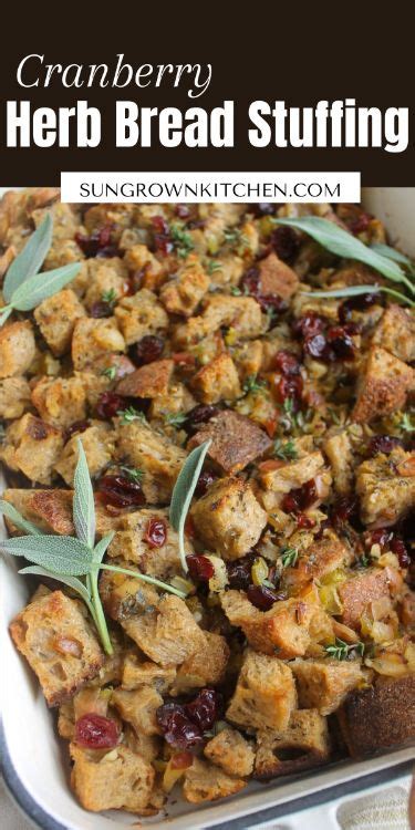 Cranberry Herb Bread Stuffing | Recipe | Herb bread, Thanksgiving ...