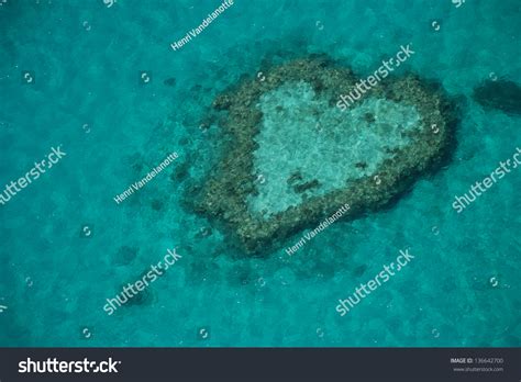 Heart Reef Great Barrier Reef Australia Stock Photo 136642700 ...