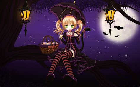 Download Moon Anime Halloween Anime Halloween Wallpaper by Tinkerbell