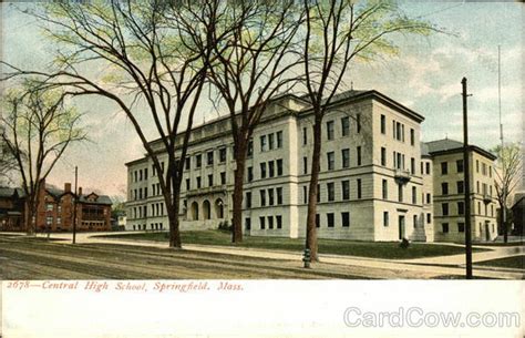 Central High School Springfield, MA Postcard