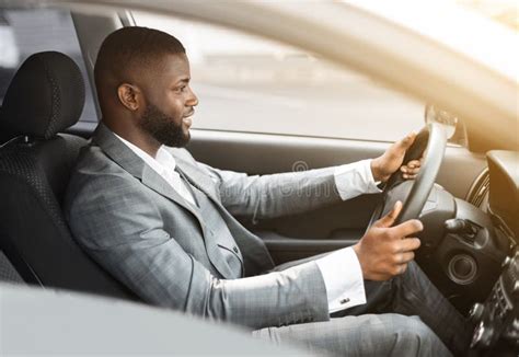 Side View of African American Man in Suit Driving Car Stock Image - Image of elegant, automobile ...