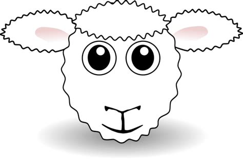 Funny Sheep Face White Cartoon Vector for Free Download | FreeImages