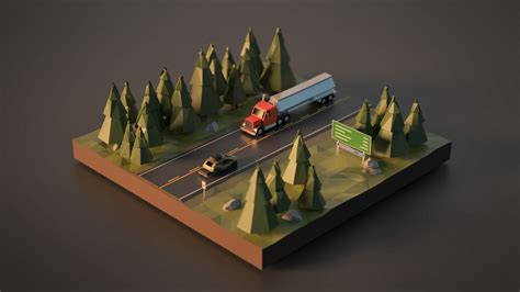 Road Trip | Isometric Low Poly - Finished Projects - Blender Artists ...