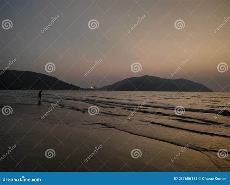 Beautiful Evening at Karwar Beach Stock Image - Image of wave, adults ...