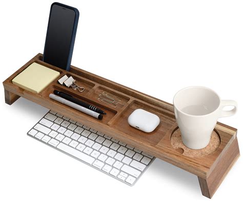 Buy Natural Wood Desk Organizer - Multi-Compartment Wooden Organizers ...