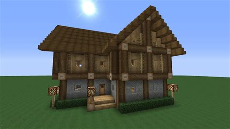 Detailed Advanced 2 Story Wooden House Minecraft Tutorial - YouTube