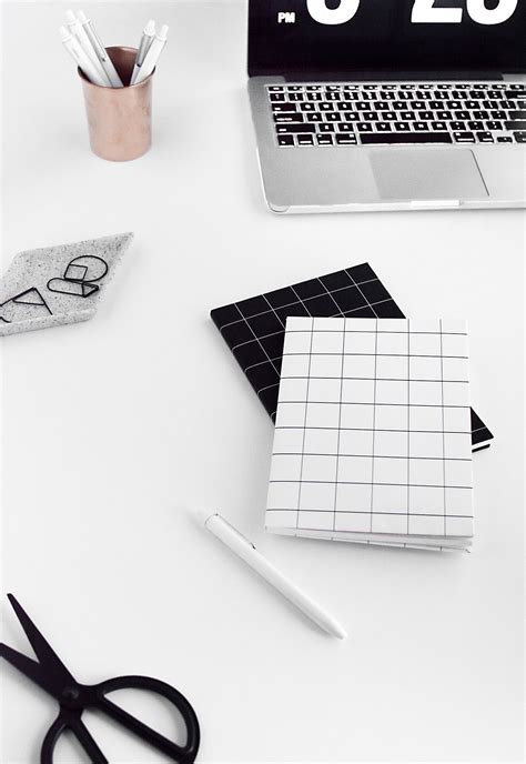 DIY Grid Notebook Covers- Free Printable - Homey Oh My